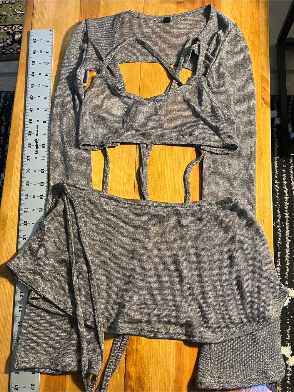 Dolls Kill Gray Cutout Knit Mini Dress